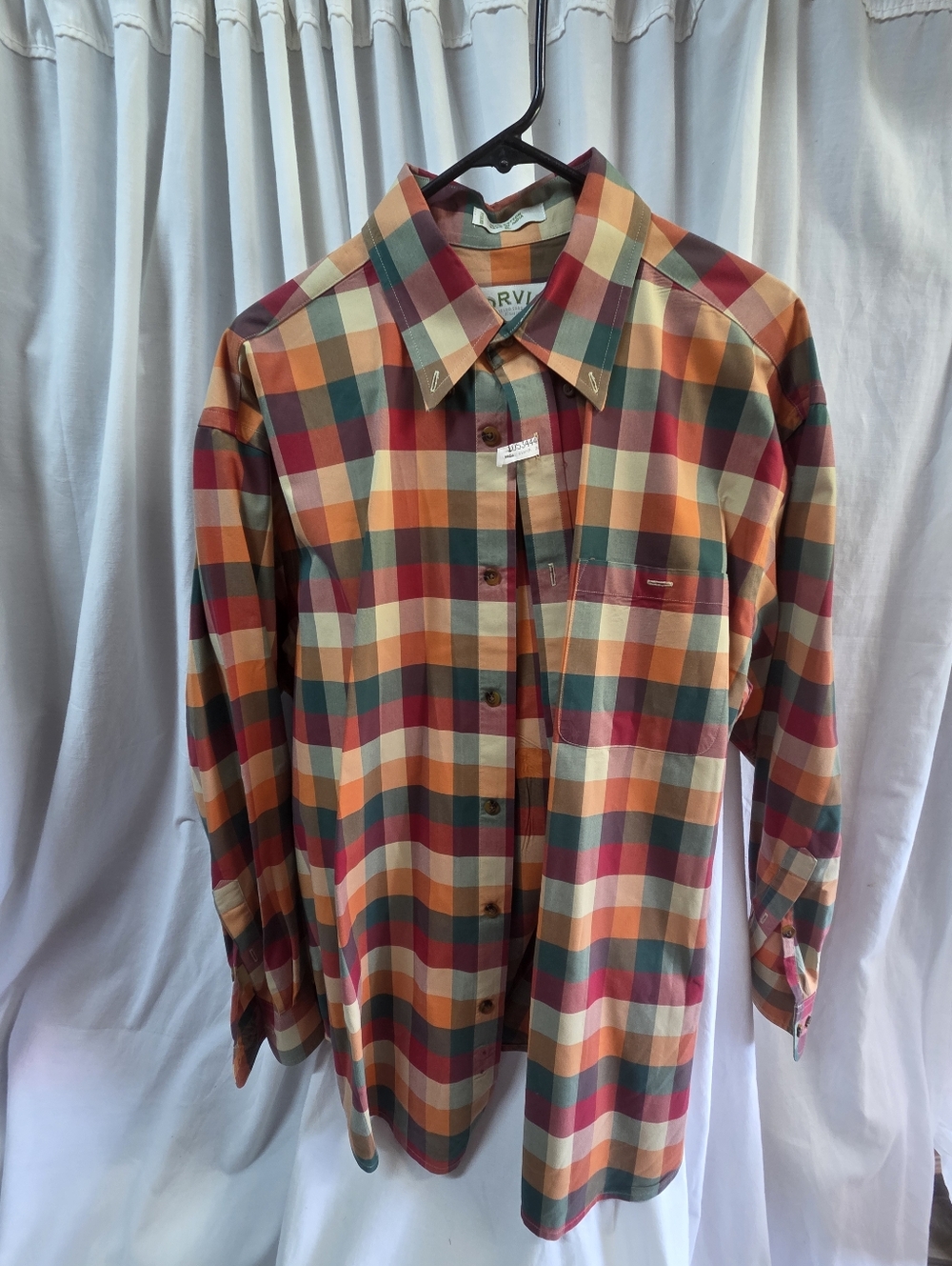 Men's Multicolor Plaid Button-Down Shirt